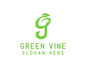 Green Organic Letter G logo design