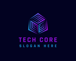 Cyber Tech Cube logo design