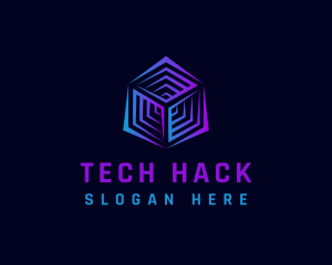 Cyber Tech Cube logo design