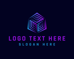 Database - Cyber Tech Cube logo design