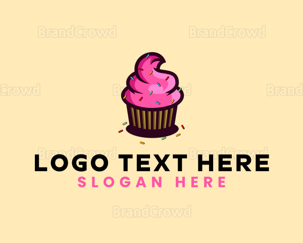 Cupcake Sprinkle Confectionery Logo