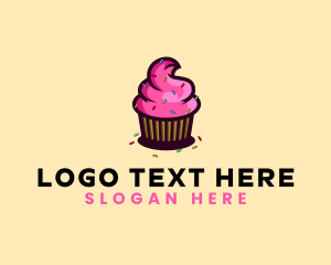 Second Hand - Cupcake Sprinkle Confectionery logo design