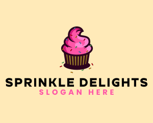 Cupcake Sprinkle Confectionery logo design