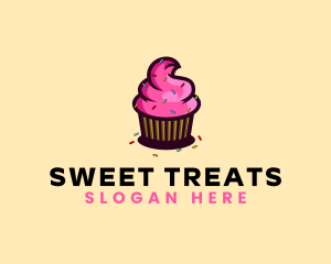 Cupcake Sprinkle Confectionery logo design