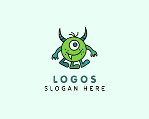 Cartoon - Three Legged Monster logo design