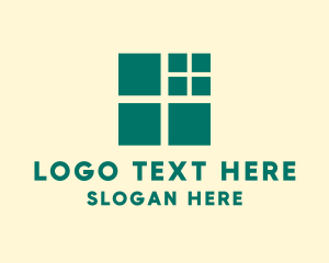Commercial - Green Window Squares logo design
