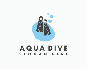 Scuba Diving Fins logo design