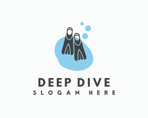 Scuba Diving Fins logo design