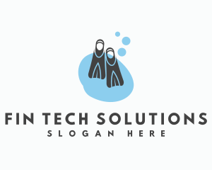 Scuba Diving Fins logo design