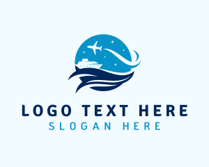 Travel Blogger - Cruise & Airplane Trip logo design