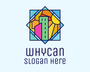 Stained Glass Urban City Logo