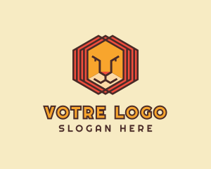 Geometric Lion Face  Logo