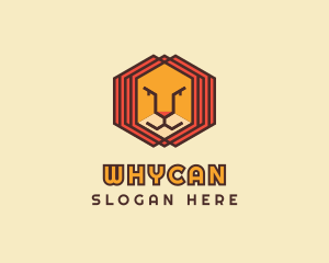 Geometric Lion Face  Logo