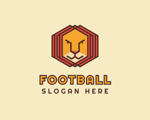 Jungle - Geometric Lion Face logo design