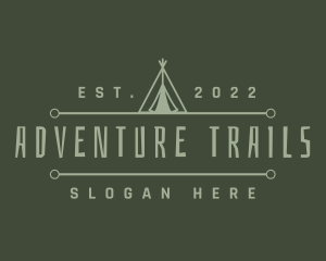 Nature Camping Tent logo design