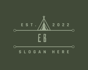 Destination - Nature Camping Tent logo design