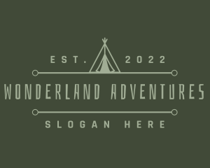 Nature Camping Tent logo design