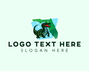 State Animal - Florida Wild Alligator logo design