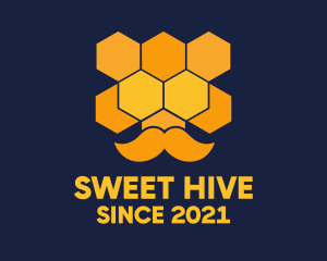 Honeycomb - Honeycomb Mustache Salon logo design