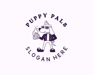 Puppy Dog Beer logo design