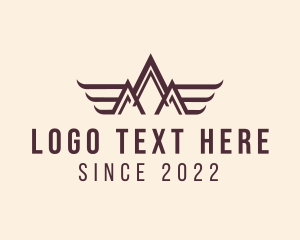 Mountaineer - Adventure Peak Wings logo design