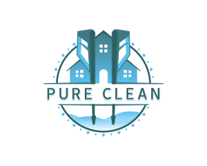 Disinfect - House Pressure Washer Disinfect logo design