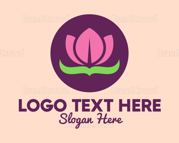 Pink Lotus Flower Logo