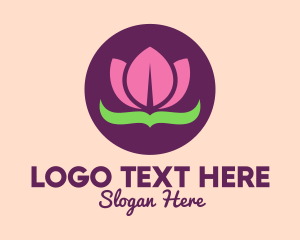 Pink Lotus Flower Logo