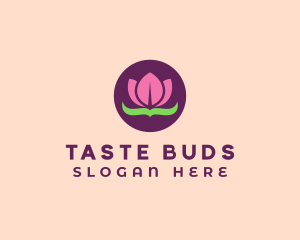 Pink Lotus Flower logo design