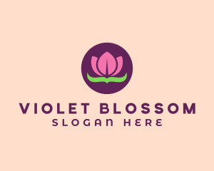 Pink Lotus Flower logo design