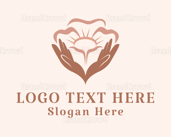 Beauty Flower Hands Logo