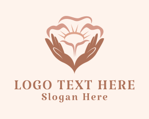 Botanical - Beauty Flower Hands logo design