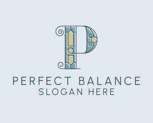 Decorative Letter P  logo design