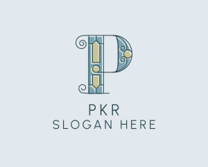 Decorative Letter P  logo design