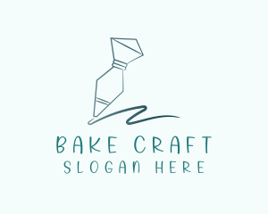 Piping Bag Line Art logo design