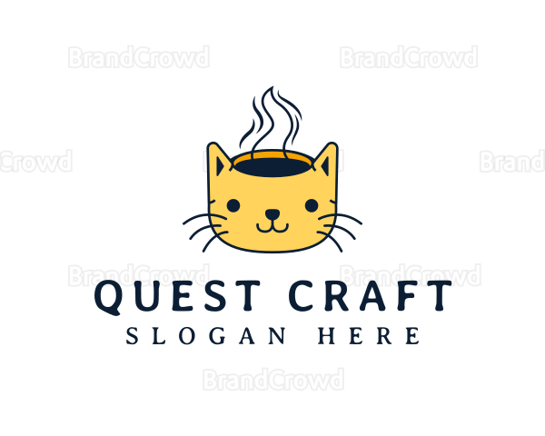 Hot Coffee Cat Logo