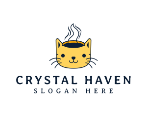 Hot Coffee Cat Logo