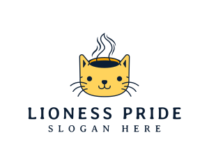 Hot Coffee Cat Logo