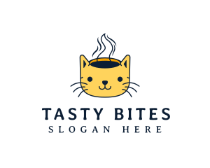 Mug - Hot Coffee Cat logo design
