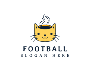 Pet Friendly - Hot Coffee Cat logo design