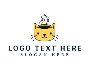 Hot Coffee Cat Logo