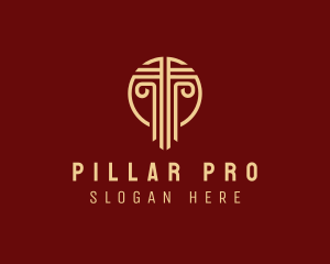 Oriental Architectural Pillar logo design