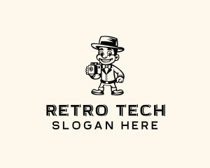 Retro Film Photographer  logo design