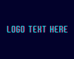 Media - 3D Glitch Wordmark logo design