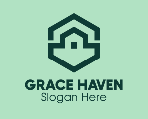 Village - Green Home Construction logo design