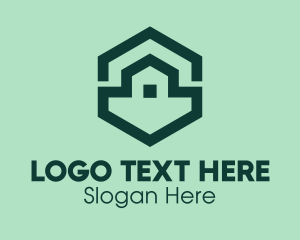House Hunting - Green Home Construction logo design