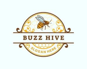 Bumblebee - Honeycomb Bumblebee Honey logo design