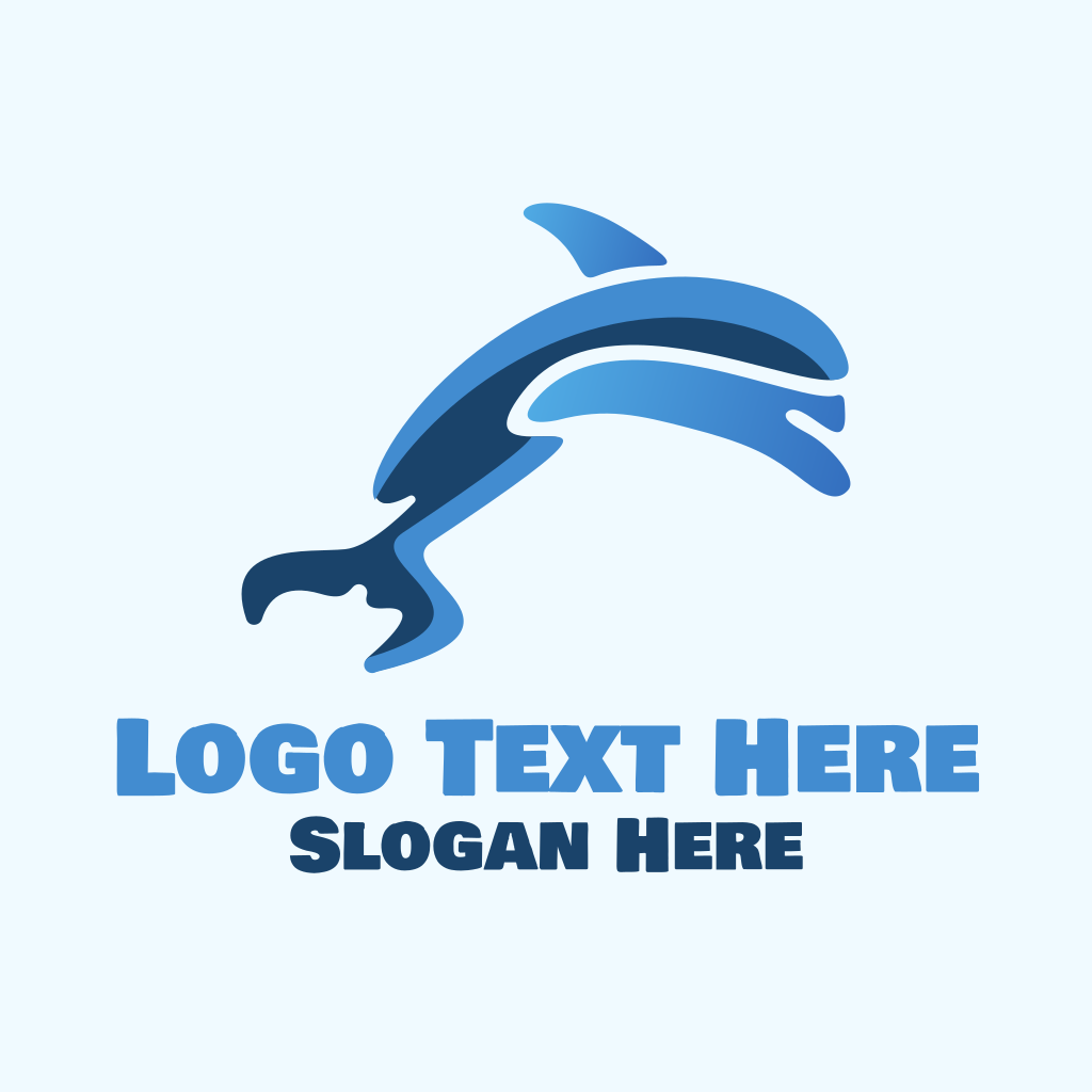 Blue Dolphin Logo BrandCrowd Logo Maker