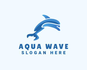 Marine Dolphin Mammal logo design