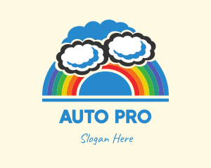 Lgbtq - Cloudy Nursery Rainbow logo design
